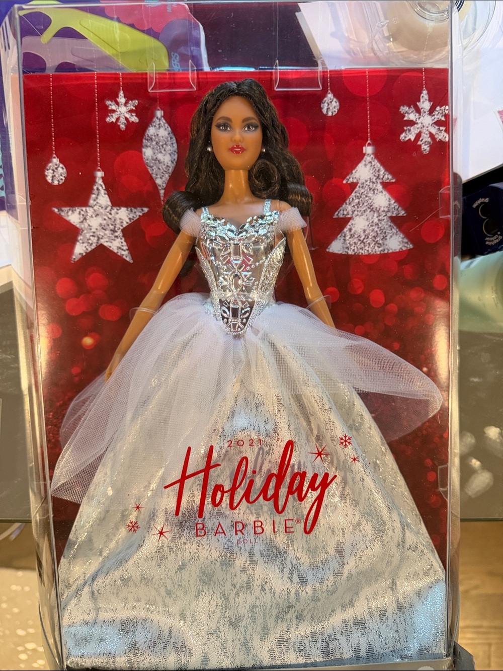 Barbie Silver and White Holiday Ball Gown Doll